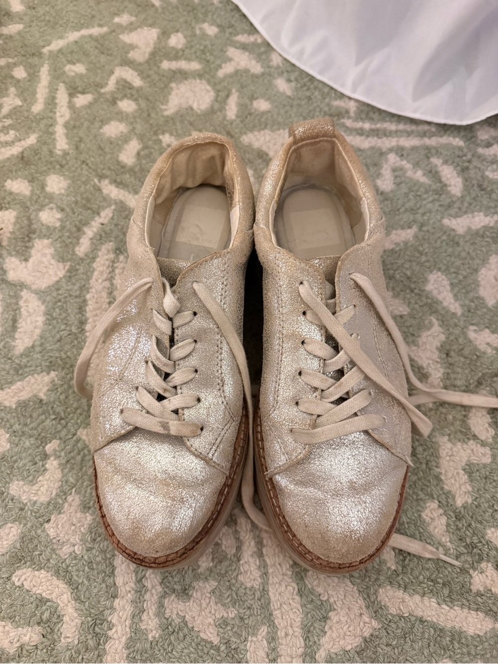 Dolce Vita Silver Platform Sneakers